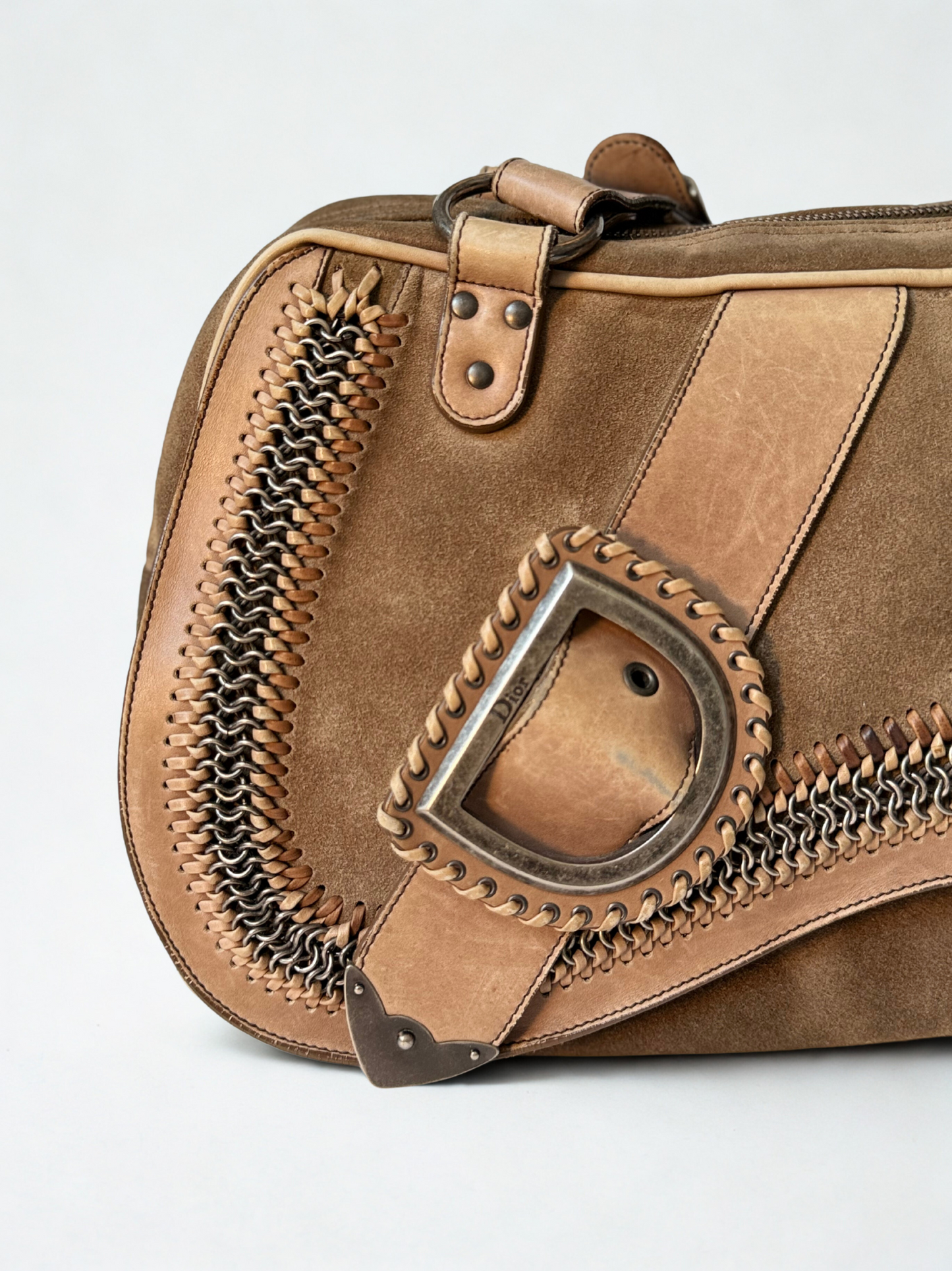 Dior Gaucho Chain Bag in Suede – 2008