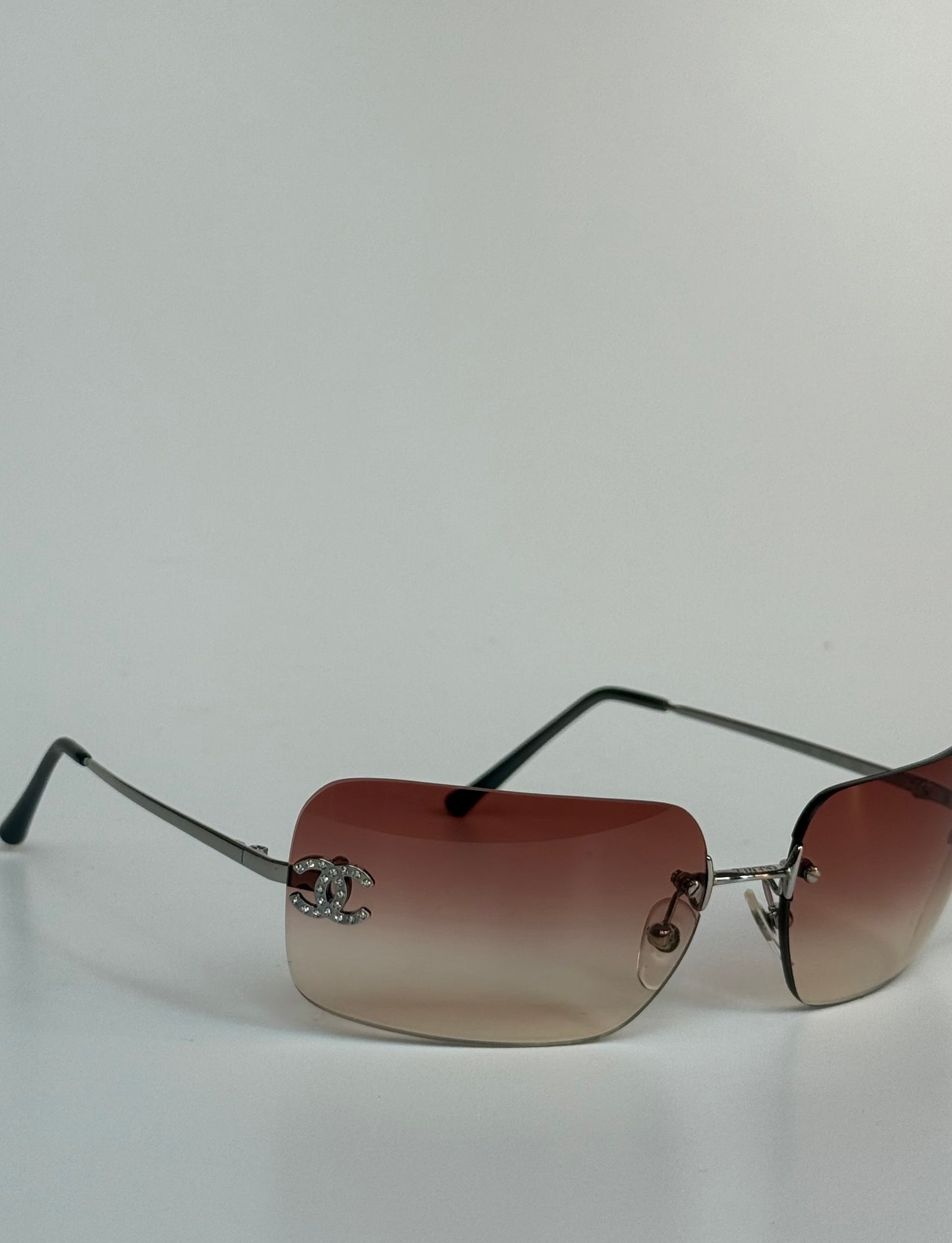 Chanel Vintage Rimless Sunglasses rhinestones – Model 4017D C12489