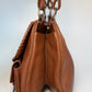 Vintage Christian Dior Gaucho bag brown grained leather