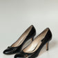 Christian Dior Padlock Heels Black Leather 38