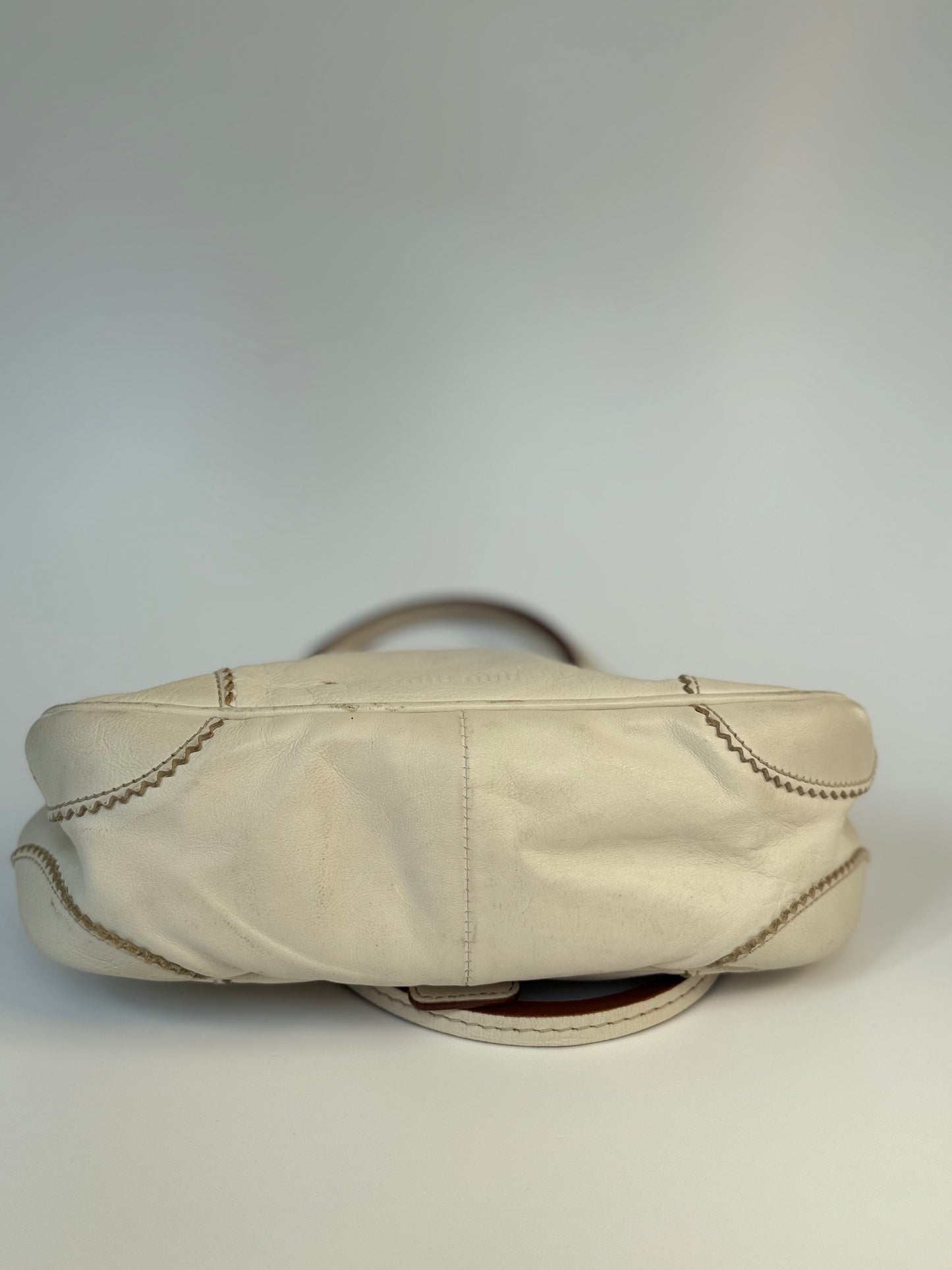 Miu Miu Joie Mini Bag in Cream Leather