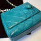 Chanel Mini Camellia Flap Bag in Turquoise Leather