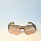 Front view of 2000s Christian Dior Diorlywood sunglasses with elegant square silhouette