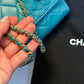 Chanel Mini Camellia Flap Bag in Turquoise Leather