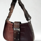 Dior 'Columbus' Shoulder Bag in Brown Leather with Silver Hardware