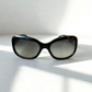 Front view of Chanel sunglasses with ombré gradient lenses