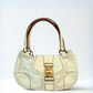 Miu Miu Joie mini bag in cream leather – vintage small designer handbag with gold detail