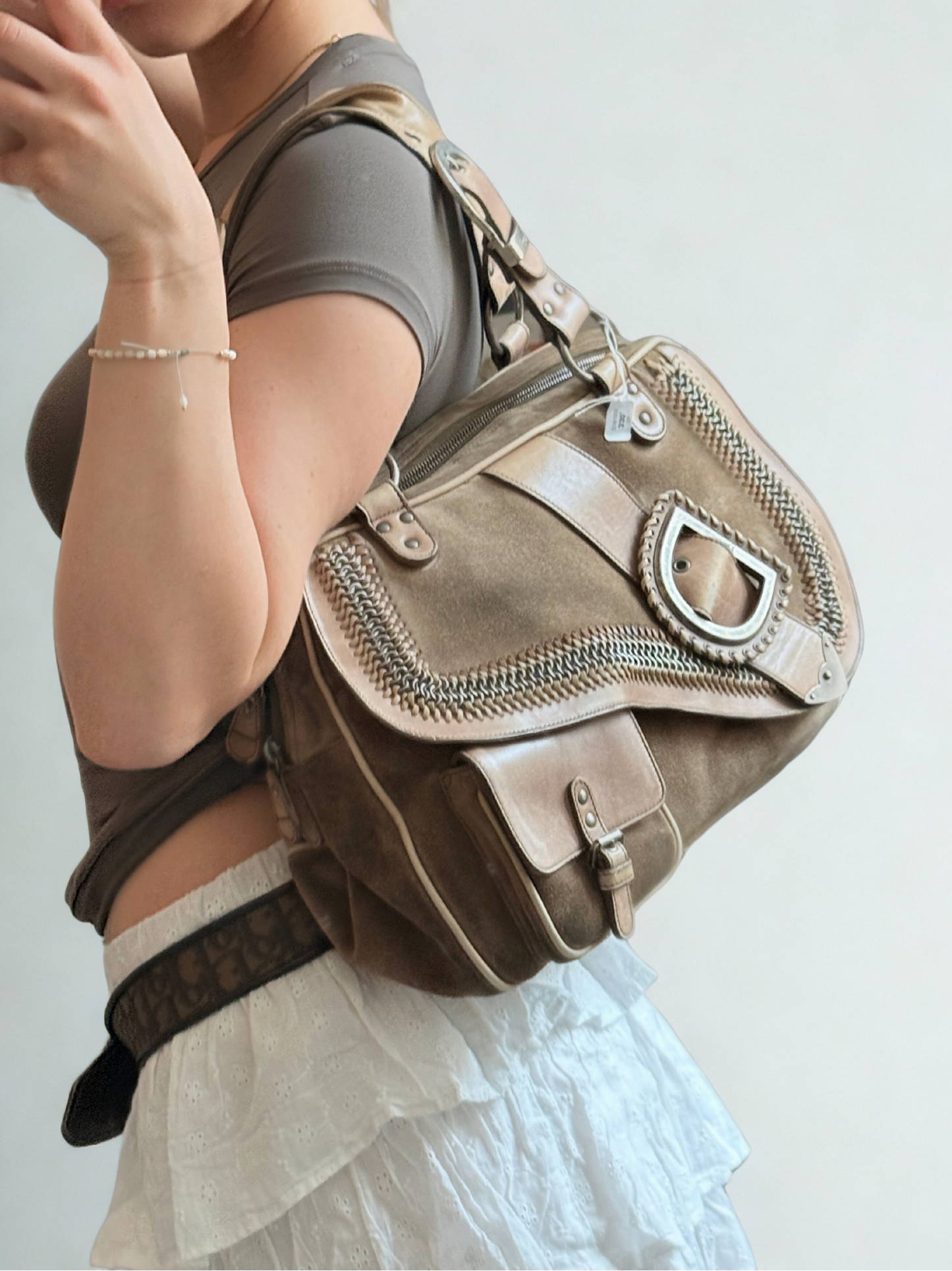 Dior Gaucho Chain Bag in Suede – 2008