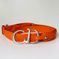 Dior orange leather belt – vintage accessory with signature CD clasp
